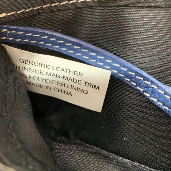 Tignanello Womens Blue Leather Zip Around Wallet Clutch Card Slots Key Ring - Picture 13 of 13